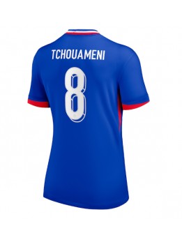 Frankreich Aurelien Tchouameni #8 Heimtrikot für Frauen EM 2024 Kurzarm